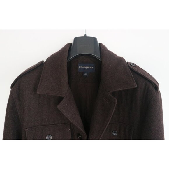 Banana Republic Brown Wool Military/Field Jacket - Size XL - Picture 5 of 10